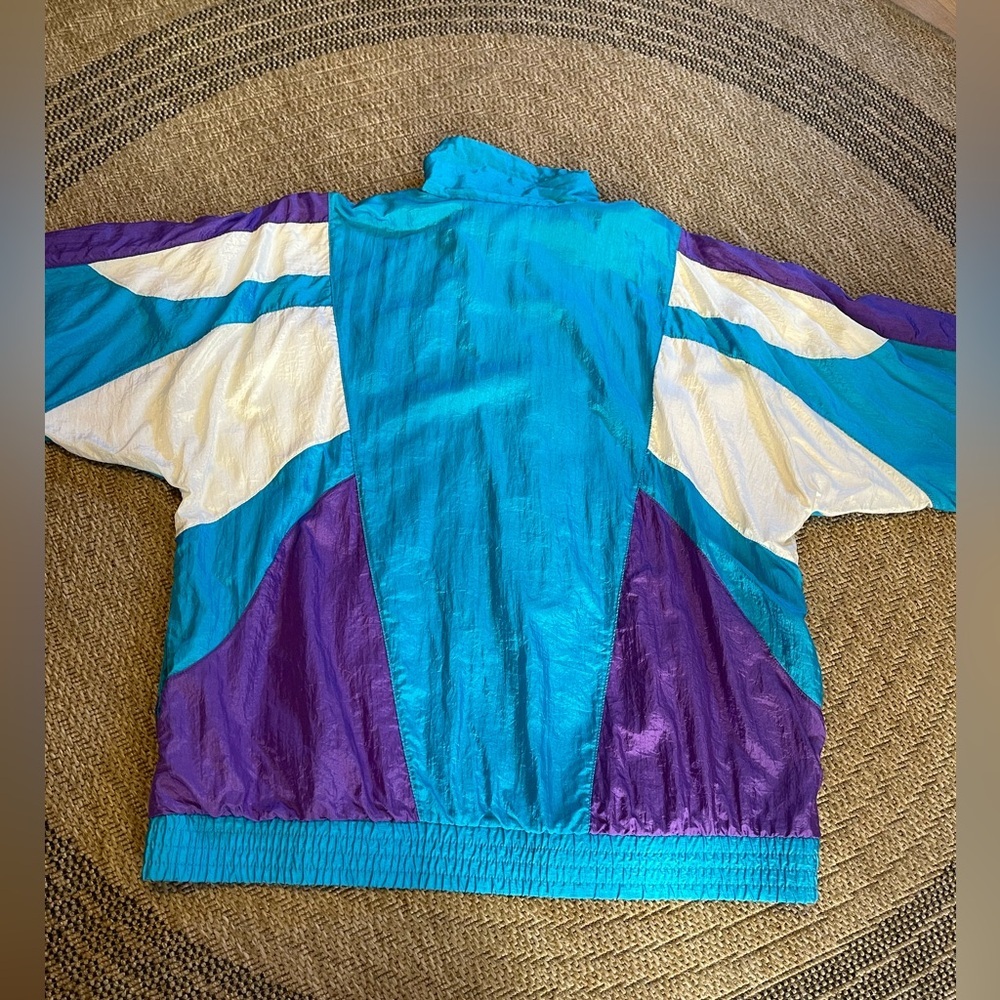 Bold Spirit Vintage Colorblock Windbreaker Jacket windbreaker size L purple blue - Picture 6 of 9